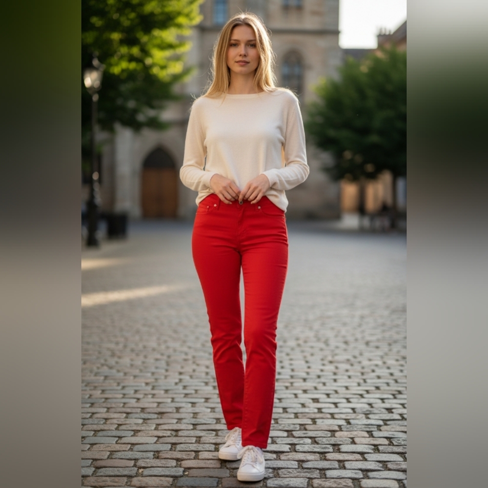 STYLE & CO PETITE Red Women's Jeans SIZE 8P
